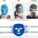 Ice Face Mask for Puffy Eyes & Dark Circles - Cooling Eye mask for Face, Eye Relief, Headaches, Skin Care & Post-Laser Care, Reusable & Washable - (Blue)