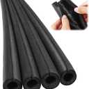 Amylove 12 Pcs 3.3 Feet Foam Pipe Insulation Foam Tube Insulating Water Pipe Pool Swim Noodles Pre Slit Heat Preservation Pipes Covers for Tubing Outdoor Winter Freeze Protection (Black, 1/2 Inch)
