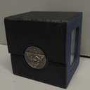 Kabinka Commander Deck Box for MTG with Dice Tray, Yugioh Deck Box with Metal Emblem, Holds 100 Double-Sleeved Cards for TCG, Cards Storage Case with 35PT Magnetic Card Holder (Black& Blue, Puzzle)