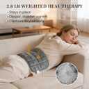 Weighted Heating Pad for Back Pain & Period Cramps,2.8lb Moist Heated Pad for Abdomen, Legs & Muscles,5 Heat Levels, 2-Hour Auto Shut-Off, Gifts for Men Women UL Certified, 12" x 24"