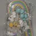 17Pcs Rainbow Unicorn Cake Toppers Unicorn Birthday Cake Decorations for Unicorn Party Favors, 2 inches x 0.5 inches