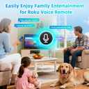 Replacement for Roku Voice Remote : Voice Remote Control for Roku TV, Audio Devices, Streaming Stick, Most Players with 4 Shortcuts & Easy Setup, Purple