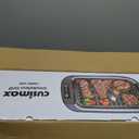 Indoor Grill, CUSIMAX Smokeless Grill Indoor, Electric Griddle, 1500W Korean BBQ Grill with LED Smart Display & Tempered Glass Lid, Non-stick Removable Plate & Griddle Plate, Red