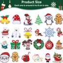 2 x 24 PCS Christmas Iron On Patches, Xmas Embroidered Sew Applique Repair Patch Santa Claus Christmas Tree Wreath Snowman Elk Angel Reindeer Candy Cane DIY Crafts for Clothing