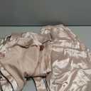 Ekouaer Satin Lounge Sets for Women 2 Pieces Silk Pajamas Set Long Sleeve Top with Pants Outfits with Belt, L