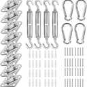 YOFIT Shade Sail Hardware Kit 6 inch for Triangle Rectangle Sun Shade Sail Installation, 304 Grade Stainless for Garden Outdoors, 80 Pcs
