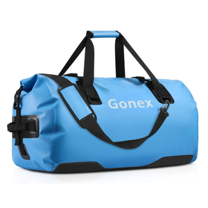 Gonex 80L Extra Large Waterproof Duffel Bag for Kayaking, Light Blue