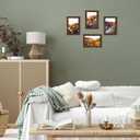 PETAFLOP Wooden Bulk 4x6 Picture Frame Set of 18, Rustic Brown Photo Frames Fits 4 by 6 for Wall or Tabletop Display