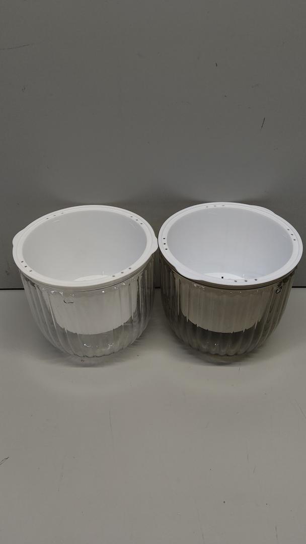 6 Inch Self Watering Plant Pot, 2 Pack Self Watering Pots, Self Watering Planter with Reservoir, Clear Self Watering Pots for Indoor Plants, African Violets, Flowers (2 Pack, 6", Clear)