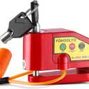 YOHOOLYO Alarm Disc Lock Motorcycle Disc Brake Lock Anti-Theft Waterproof 110 dB 7mm Pin 5ft Reminder Cable for Motorcycles Bike Scooter Carry Pouch (Red)