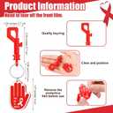 Red Ribbon Week Supplies Bulk Drug Free Keychains Red Ribbon Week Gift Keychains for Anti-drugs Campaigns