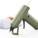 Tilswall Cordless Hot Glue Gun, Fast Preheating, Glue Gun and Sticks Set with 2Ah USB-C Rechargeable, 20 Premium Glue Sticks, High Temp Compact Size Ideal for Crafts, DIY Making, Repairs Green