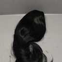 Miss U Hair Women Long Straight Black Wig Family Halloween Costume Wig No Bangs Center Part Cosplay Wigs