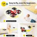 Holy Stone Mini FPV Drone with 1080P HD Camera for Kids & Beginners, RC Nano Quadcopter with Optical Flow Hover, Gesture Control, 3D Flips, 3 Batteries, Great Gift Toy for Boys and Girls, HS210Pro Red
