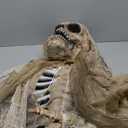 Halloween Skeleton Groundbreaker Decoration with Light Up Eyes and Creepy Sound, Halloween Zombie Skeleton Decorations for Outdoor Lawn Yard Patio Decoration, Haunted House Prop Decor