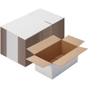 Calenzana 9x5x4 Shipping Boxes Set of 40, White Corrugated Cardboard Box for Mailing Packing Gifts Small Business