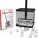 SAPLIZE Fast Golf Ball Picker for TrainingLarge CapacityNo Bending Over to Pick The Balls, Golf Ball Retriever, Golf Ball Collector,shag Bag for Golf Balls