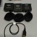 RDE Wireless GO II Ultra-compact Dual-channel Wireless Microphone System with Built-in Microphones, On-board Recording and 200m Range for Filmmaking, Interviews and Content Creation (Black)