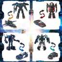 8 Pcs Mini Transforming Toys, 3.5 inch Transformed Toys, Small Car Robot Hero Action Figures, Deformation Robots Birthday Party Favors for Kids Boys Girls 3 4 5 6 7 8 9 10 Year Toy