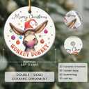 2 x Donkey Christmas Ornament 2025 - Funny Donkey Ornaments for Christmas Tree, Farm Animals Ornament, Donkey Ornament for Animal Lovers, Gift for Boys, Girls, Neighbors and Friends