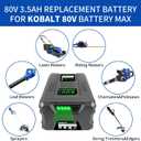 80V 3.5Ah Replacement Battery for Kobalt, Compatible with Kobalt 80V Lithium ion Battery KB2580-06 KB280-06 KB680-06 KB3080-06 for Cordless Power Tools