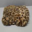 XeGe Faux Fur Leopard Print Bean Bag Chair Cover (No Filler), Fluffy Stuffed Animal Storage Cheetah Bean Bag Home Decor, Furry Fuzzy Big Beanbag Cover for Adults Teens Kids Girls, Anti-Slip, Brown (Large(38"x38"x40"))