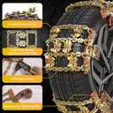 6 x Tire Chains, Snow Chains, Anti-slip Tire Chains for Cars SUVs Pickup Trucks Adjustable Emergency Transaction Chains for Ice Snow, Fit Tire Width 225-285mm, Set of 6
