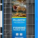 PLUSINNO Fishing Tackle Box, Waterproof Tackle Box Organizer with Removable Dividers,1 Packs /2 Packs Fishing Box Tackle Tray Lure Box and Terminal Tackle Storage