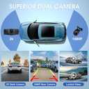 Wireless Portable with Apple CarPlay Screen,8.1" Touch Screen Car Stereo with 2K Dash Cam/Car Play & Android Auto,1080P Backup Camera,GPS Navigation,Voice Control,Loop Recording,with Mirror Link