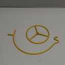 Baderke 1 Pack Ornament Display Stand, 10.43" Height Ornament Hanger, Air Plant Holder Terrariums Hanging Stand Crystal Ball Hanging Hook for Christmas Wedding Home Office Decoration (Gold)