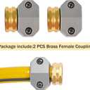 Garden Hose Repair Kits, 2 Pack Brass Water Hose Connector, Fit 3/4" and 5/8" Garden Hose, Female Hose End Repair Fittings Replacement, Hose Mender Kit