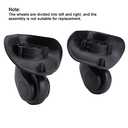 Alomejor 2Pcs Luggage Suitcase Wheel Replacement, Swivel Wheels, Black, Plastic, Easy Install/Remove, Round 4 Hole Design