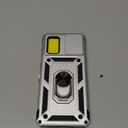 AYMECL for S20+ Phone Case,Galaxy S20 Plus Case with 2 Pcs Self-Healing Film,Slide Camera Cover Protective Case with Magnetic Ring Kickstand for Galaxy S20+ Plus 5G,Silver