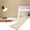 Art3d Slat Wall Panels, WPC Soundproof 3D Wall Paneling for Interior Wall Decor, TV Background, 8-Pack 96 x 6 in. Oak