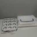 2-Pack Cupcake Pan with Lid, 12-Cup Nonstick Muffin Pan with Handle – Cupcake Carrier for Baking & Transporting, Perfect for Party, Holiday, Gathering