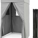 EAGLE PEAK Flex Compact 4x4 Pop-up Canopy Changing Room, Portable Privacy Dressing Room for Indoor Fashion Photoshoots, Camping, or Pool, Gray