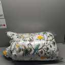 MUSSEL White Queen Size Comforter Set 3 Pieces,Vintage Botanical Floral Pattern Bedding Comforter Sets,Boho Whimsical Modern Printed Design Cute Seersucker Bedroom Comforter and Shams