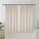 Beydodo Beige Curtains 2 Panels, Curtains Darkening Blackout Polyester 40 x 70 inch Solid Color Beige