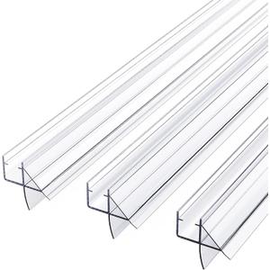 Delamu Shower Door Bottom Seal, 3Pack Shower Door Bottom Sweep Strip, 39in Frameless Glass Doors Seal Strip for 3/8'' (10mm) Thick Doors, 39'' x 0.39'', Showers Water Guard & Barrier