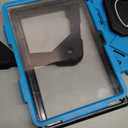 Case for iPad 9th Generation iPad Case 9th 8th 7th Generation iPad 10.2 Inch iPad 9th Gen Cover with Screen Protector Pen Holder TabletCases for Kids 360° Rotating Stand, Black Blue