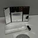 Trifold Makeup Mirror Vanity Mirror with Lights,1X 2X 3X Magnification,Touch Control, Adjustable Rotation, Dual Power Supply, Portable Travel Cosmetic Mirror, Birthday Gifts for Women, Teen Girls (Black)