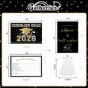 2 x 50PCs Graduation Wish & Advice Cards for Class of 2026 - Graduation Party Favors ，Graduation Decorations, Congrats Grad Graduation Cards to Cherish Memories（Black and Gold）