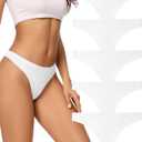 voenxe Seamless Women Underwear Thongs,No Show Ladies Thong,No Line Workout Breathable Comfortable Panties,Soft Undies,5-Pack