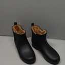 Chooka Womens Waterproof Chelsea Bootie Plush Lined, Slip-On Rain Ankle Boots (Size 8 , Black)