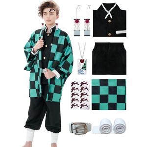 Cosplay Costume Cosplay's Outfit for Halloween Kids Adult (Green), Adult L