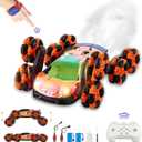 Orange 8-Wheel Stunt RC Drift Car - Gesture Sensing, 2 x 1200mAh Battery, 90 Min Play Time - Boys Age 8-12