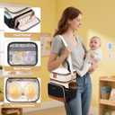 Mancro Expandable Breast Milk Cooler Travel Bag with Ice Pack, Double Layer Baby Bottle Bag Fits 6 Bottles Up to 9 Ounce, Breastmilk Cooler Bag with Shoulder Strap for Nursing Moms & Daycare