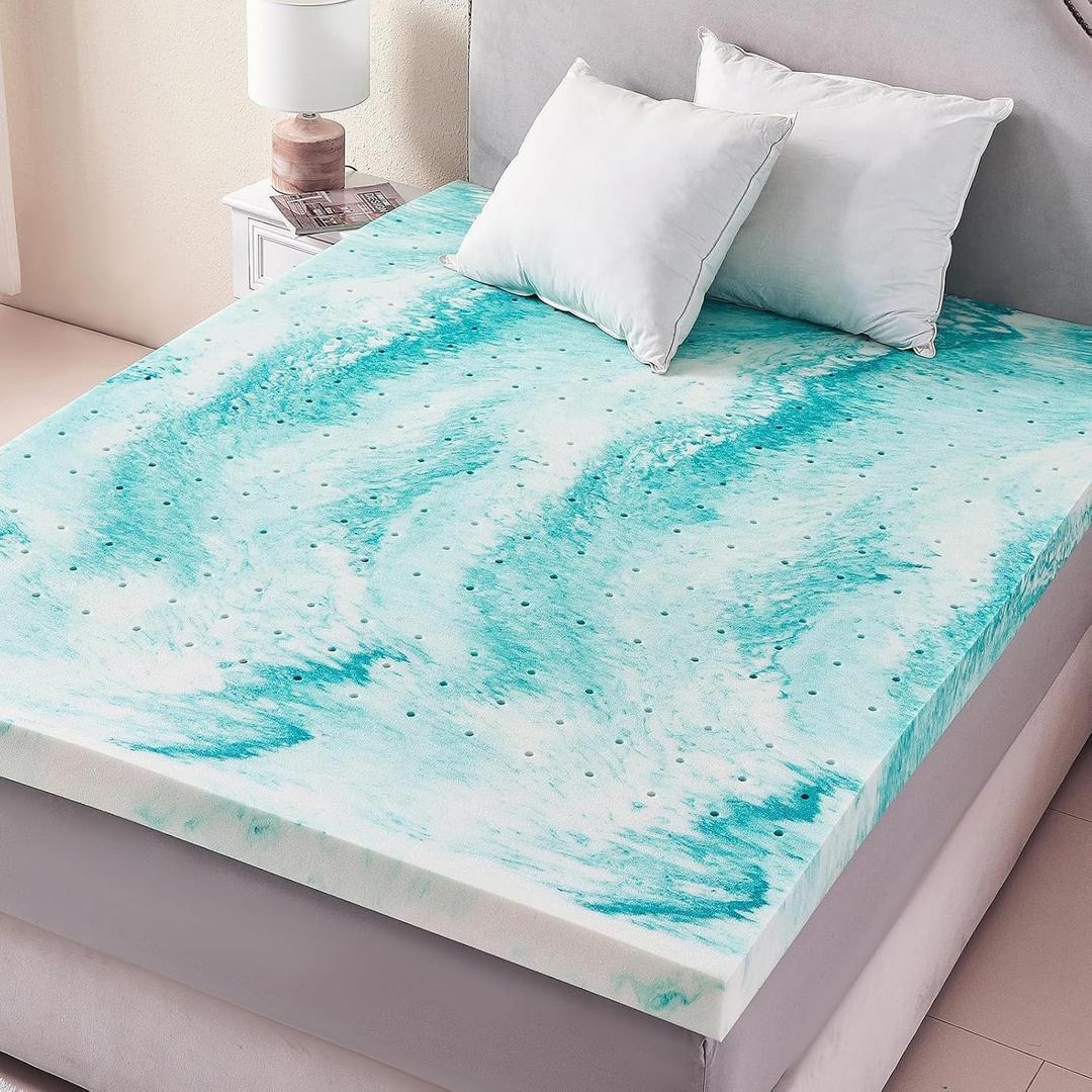 2 inch Memory Foam Mattress Topper Twin Size Bed, Gel Infused Memory Foam Mattress Pad for Back Pain Relief, 38x75 Inches, Twin without Cover