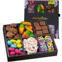 Easter Chocolate Platter with Milk Chocolate Bunnies, Chocolate Carrots, Cookies & Cream Eggs, and More, Kosher Holiday Mixed Gift Basket Candy Platter (EXP 05/31/27)