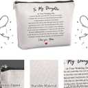 Wedding Gift for Bride from Mom Bridal Shower Gift Travel Makeup Bag Bridal Gifts for Bride Keepsake for Daughter from Mother to My Daughter on Your Wedding Day